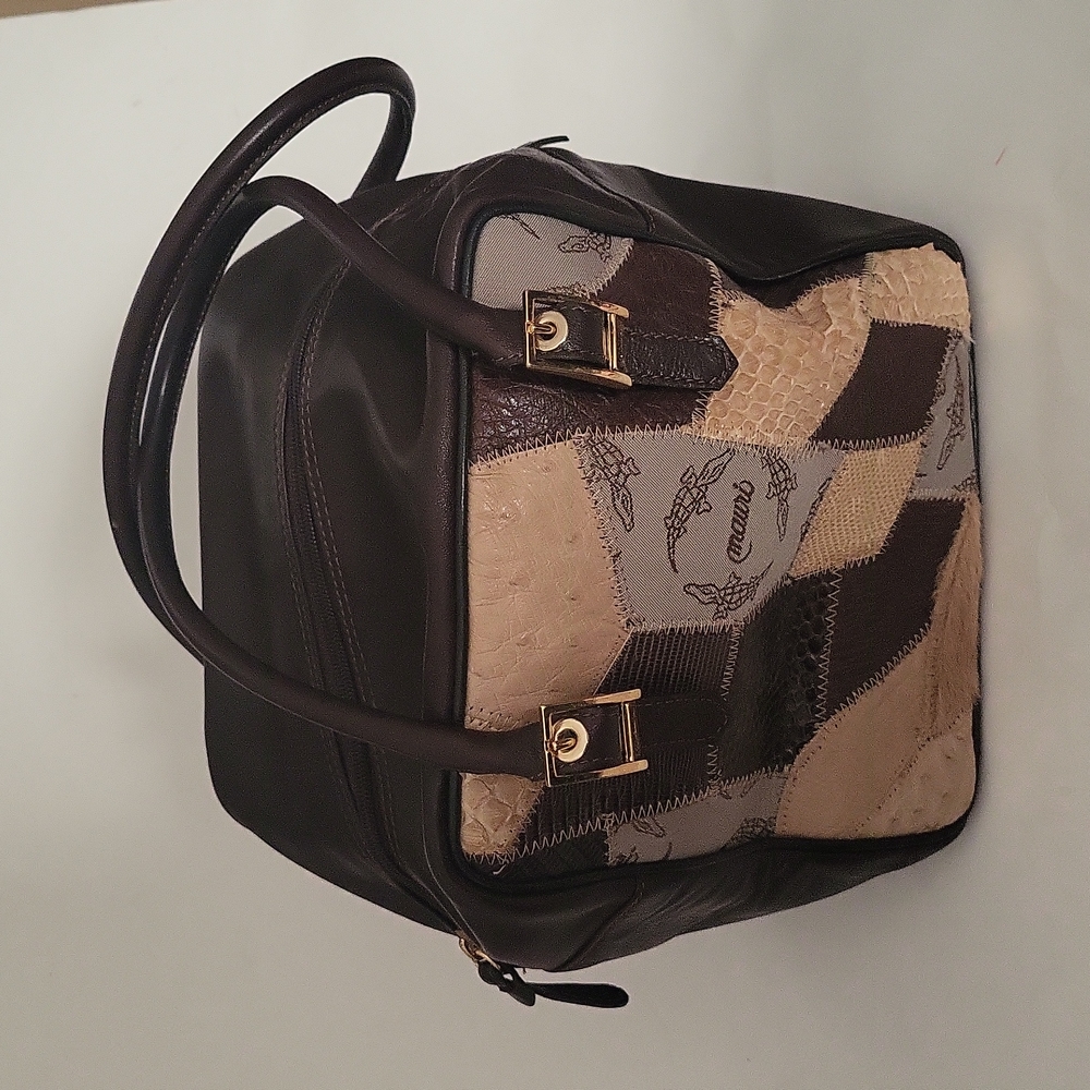Mauri women's handbag multicolor leather reptile made in Italy NWOT